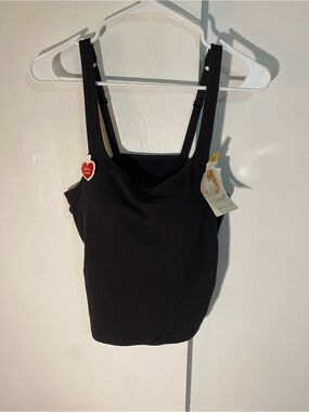 Lovable Black Adjustable-Strap Camisole Tank Top 36 C